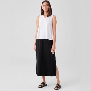 LAST CHANCE SALE!  Eileen Fisher Stretch Jersey Knit Straight Skirt Black 1X